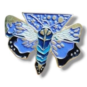 Moth Enamel Pin Brooch Mystical magical Nature Moth lover Fashion pin butterfly